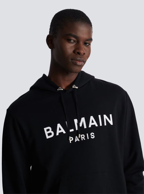 BALMAIN PARIS PRINTED HOODIE